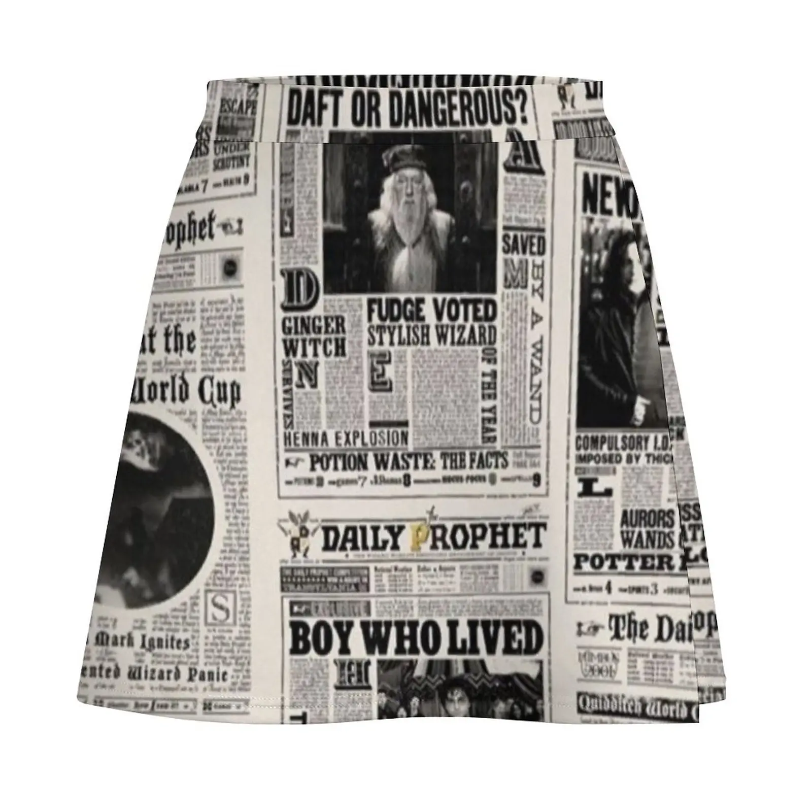 Newspaper Mini Skirt sexy short mini skirts women clothes Korean skirts