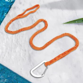 Guinzaglio per pagaia per kayak Cinghia elastica regolabile Guinzaglio per cordino a spirale estensibile per la pesca in canna