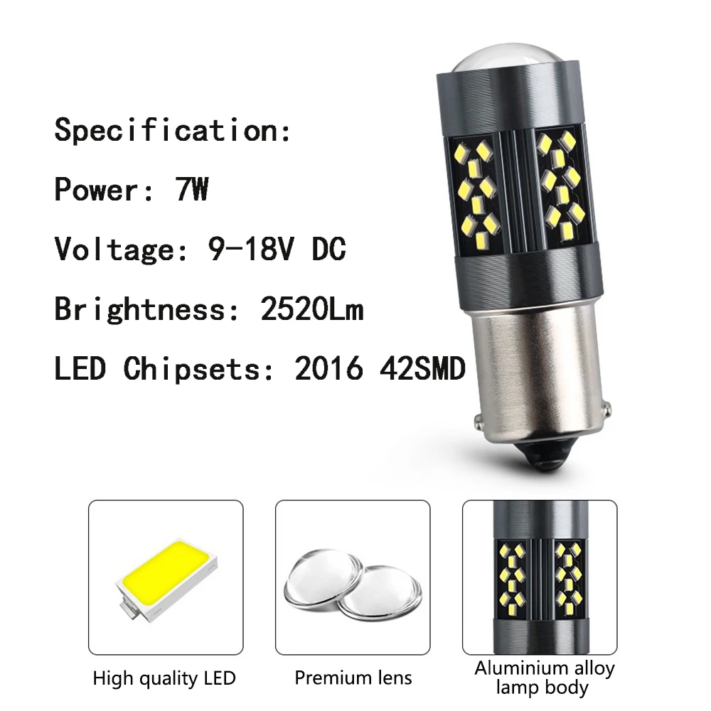 Canbus LED , Skoda Superb Octavia 2 FL 2010 2011 2012 2013, LED ְ , DRL , P21W, 1156, BA15S, 2 