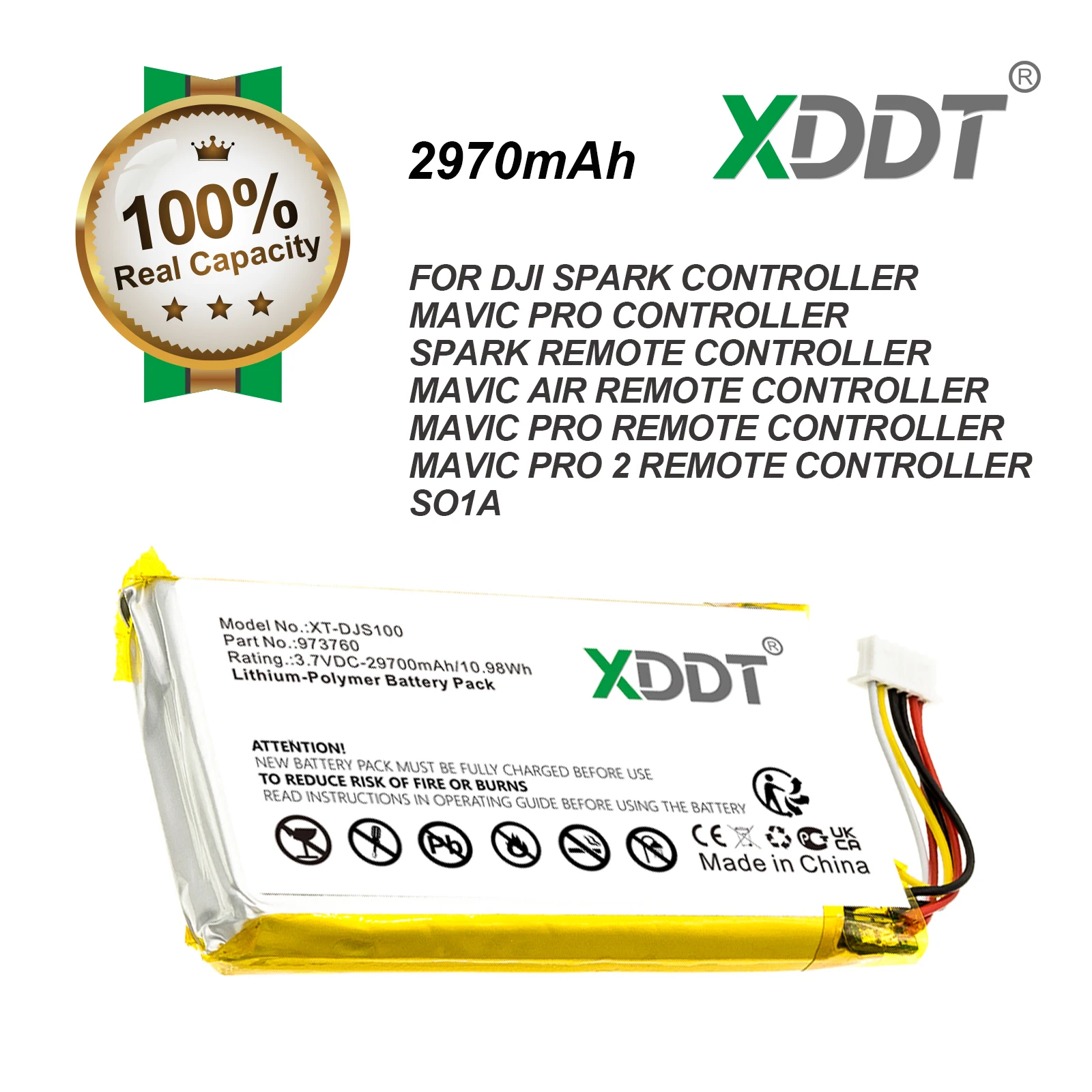 Batterie 2970mAh pour DJI Spark/Mavic Pro - Longue autonomie