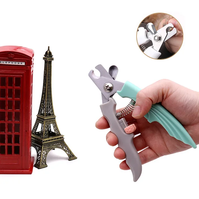 New Professional Pet Nail Clipper with Safety Guard Stainless Steel Scissors Cat Dog for Claw Care Grooming Supplies Size Fits 4