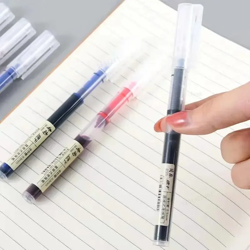 10Pcs/set Needle Type Gel Pens Straight Liquid Ballpoint Pen Kawaii Stationery School Office Supplies Writing
