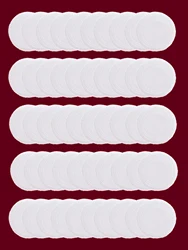 Set of Portable High - Grade White Round Powder Puffs for Makeup Application and Setting (50 Pieces)