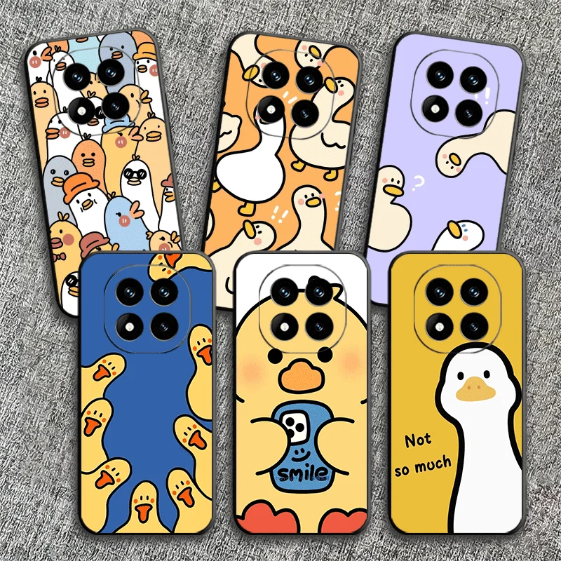 Cartoon Cute Duck Soft Black Phone Case Cover