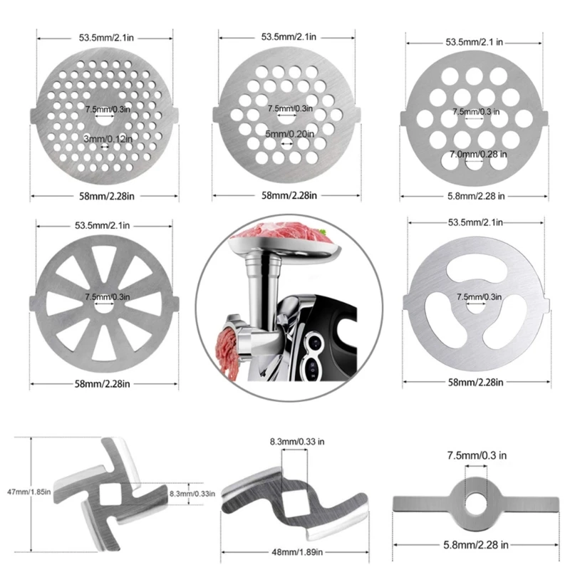 Meat Grinder Discs Plates Grinding Blade Meat Grinder Disc Stainless Steel Food Accessories Kitchen Tool food grinder attachments meat grinder meat grinder spare parts