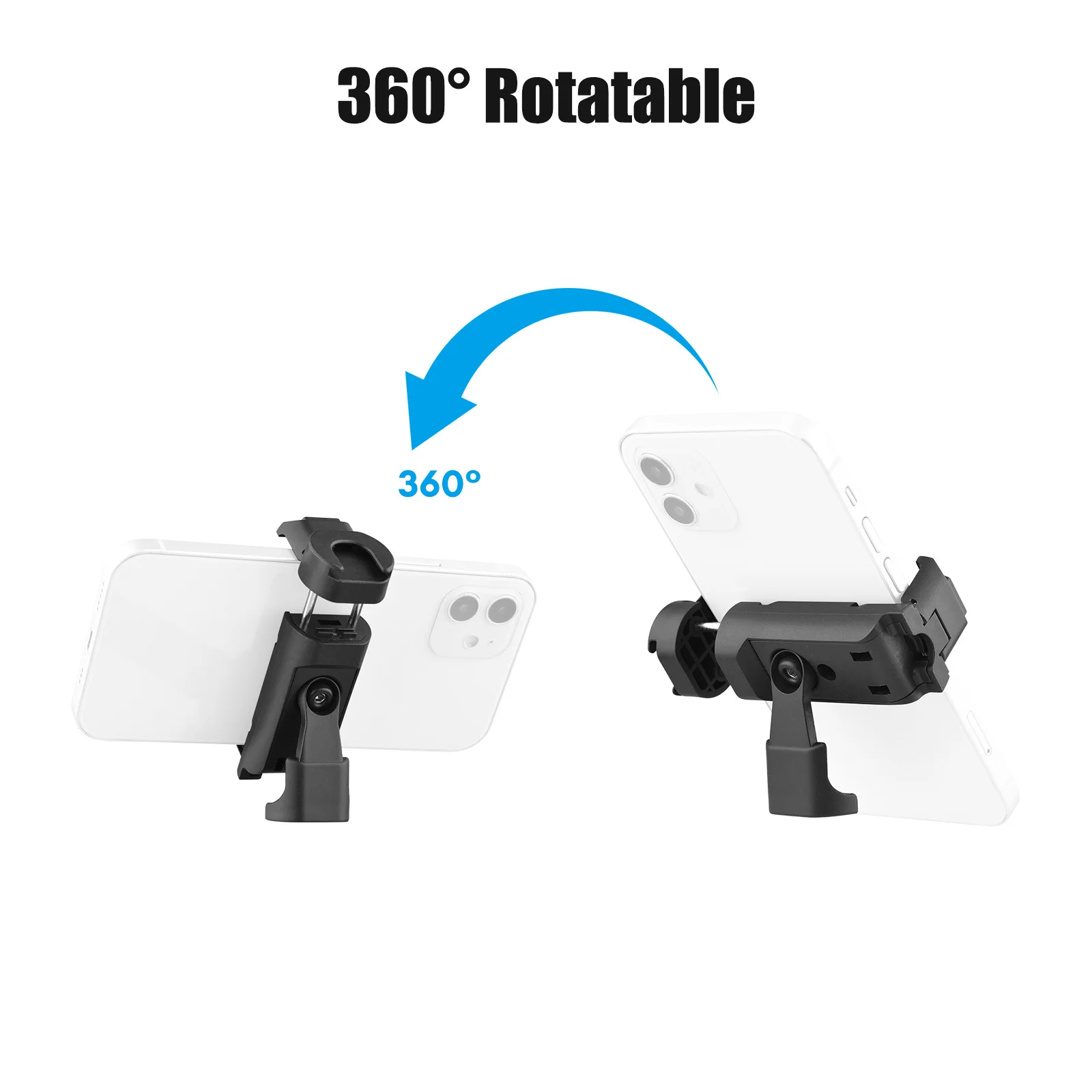 Camera holder Universal Phone Holder Foldable Adjustable Rotatable Phone Clip Tripod Mount 1/4 Inch Screw Hole Cold Shoe Mount for Tripod