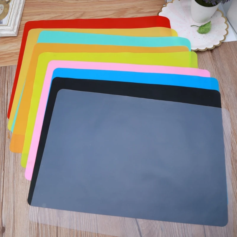 Foepoge Extra grote en dikke siliconen mat voor epoxyhars, doe-het-zelf siliconen anti-aanbaklaag, voor het gieten van sieraden, keukenplacemats voor aanrechtbescherming, hittebestendig, zwart, 91,4 x 61 x 0,20,3 cm