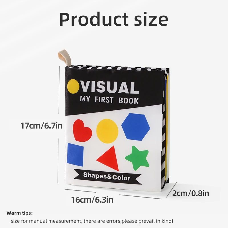 Baby Cloth Book Baby Toy 0-3 Year Old Infant Early Education Toy Shape Cloth Book 2