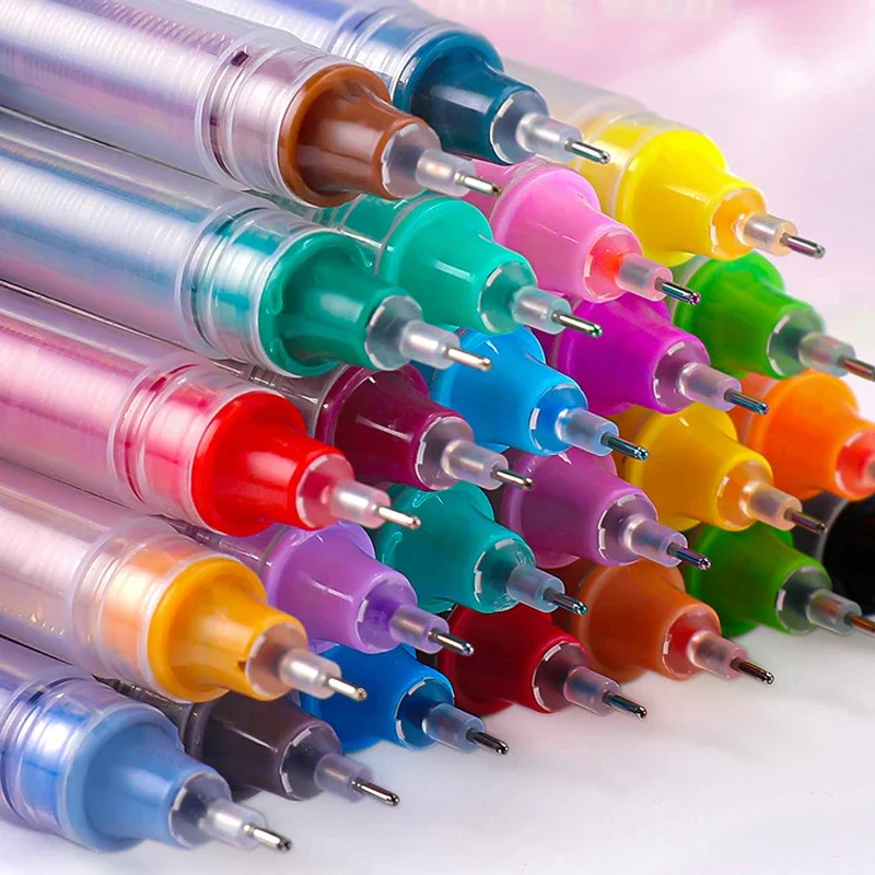 Vibrant Gel Pen Set - 10 Assorted Colors for Smooth Writing and Collectible Stationery Gifts