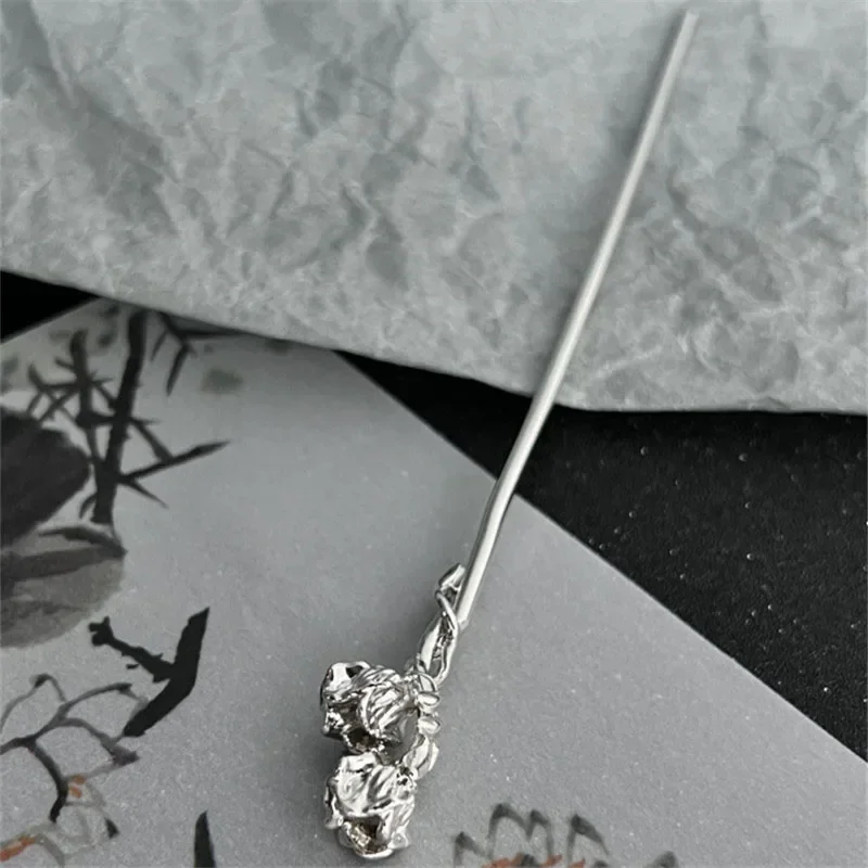 Plant Bell Orchid Flower Hairpin for Fashion Women Fine Jewelry Minimalist Accessories