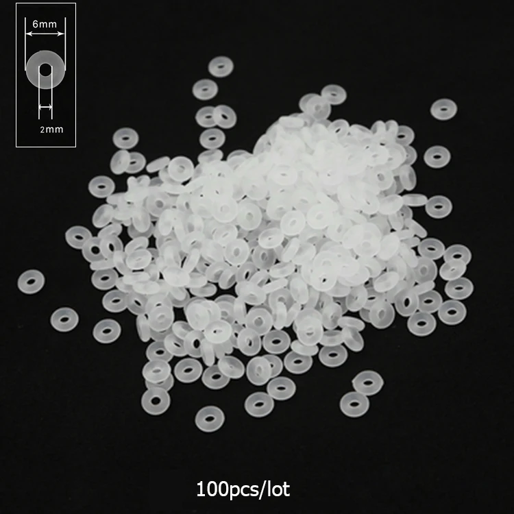 100 Distanziatori In Silicone Trasparente Per Gioielli Fai Da Te - Anelli Antiscivolo Per Bracciali E Collane, Foro 2 Mm - 5