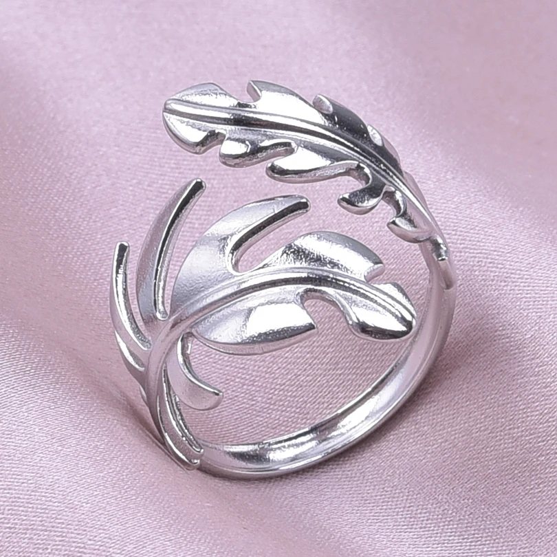 1/5 Pcs Heart/Plant Leaf/Butterfly/Hasama Ring Starfish Shell Open Adjustable Stainless Steel Rings For Women Men Jewelry Anillo stainless steel ring finger ring opening ring adjustable rings