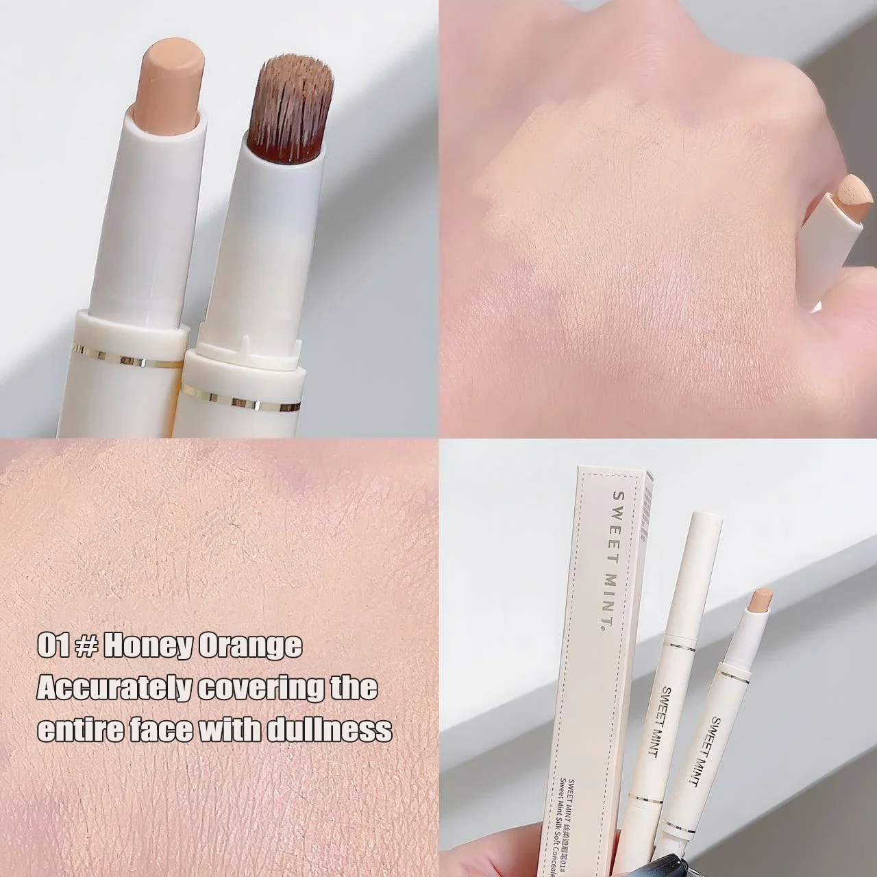 Silk Concealer Pen Brush Moisturizing Full Coverage Acne Dark Circles Contour Cream Lip Concealer Cover Stick Makeup color concealer concealer cream face concealer face concealer pen contour pen