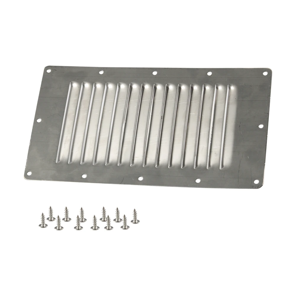 ​Stainless-Steel Rectangle Stamped Louvered Vent for Related Vents in Boats, Marines