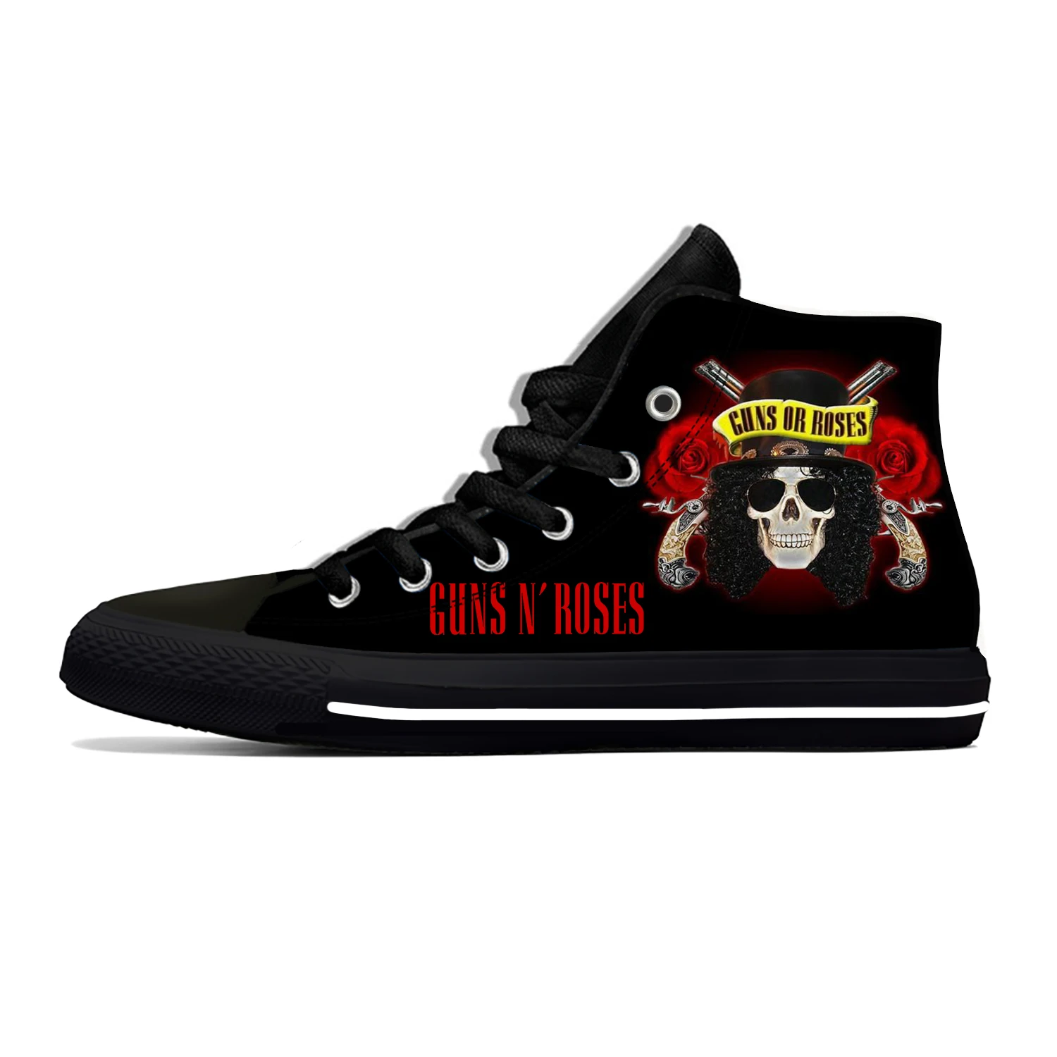 Guns N Rose Rock Band Heavy Metal Fashion Funny Casual Cloth Shoes High Top Breathable Lightweight 3D Print Men Women Sneakers