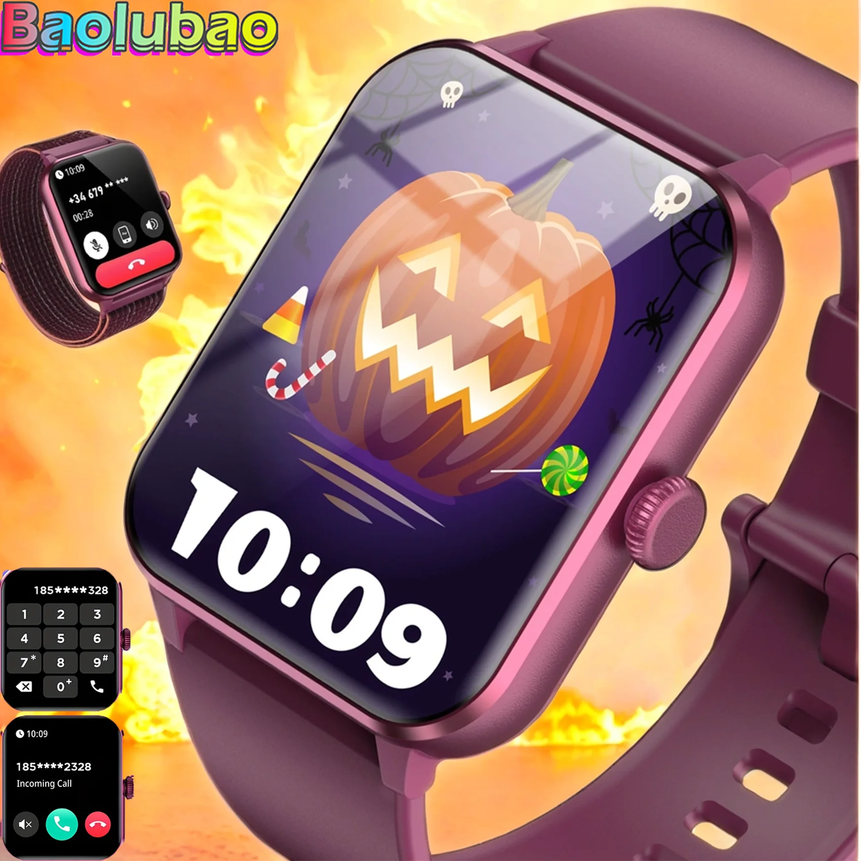 Baolubao New Smartwatch Answer/Dial Message Reminder 1.85'' HD Touch Sports Watch Health and Fitness Tracking