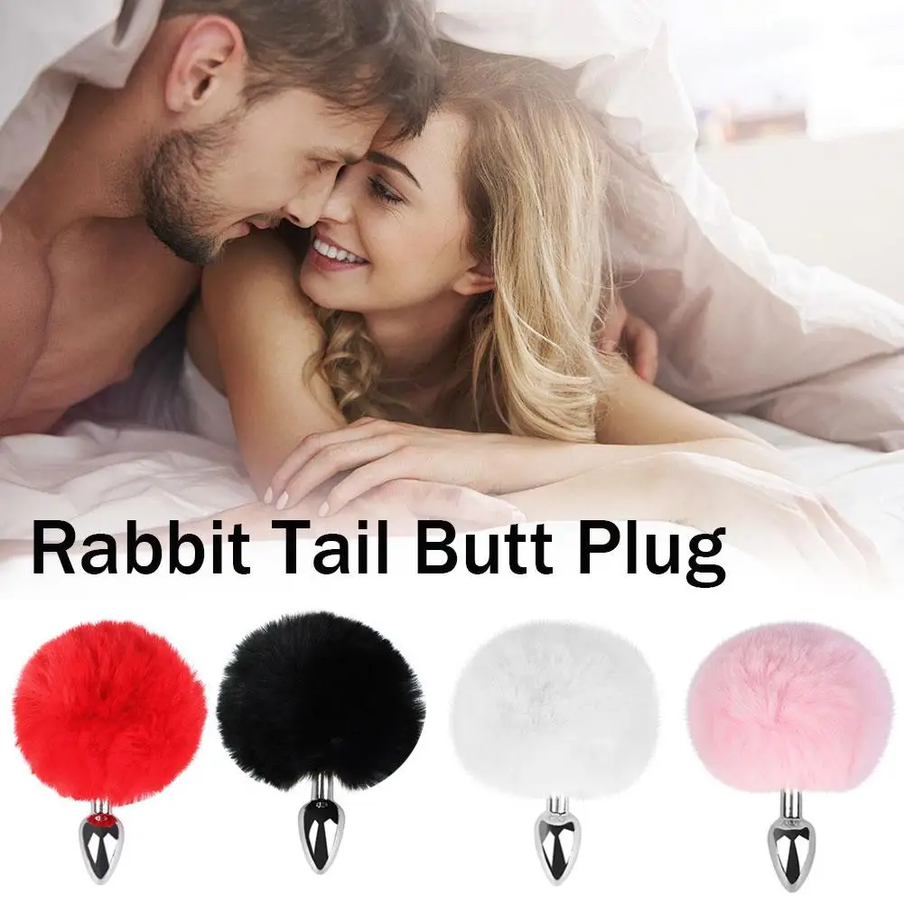 Plush Rabbit Tail Anal Plug Prostate Massager Butt Plug Rabbit BDSM Cosplay Erotic Sex Toys for Women Adults Sex Game