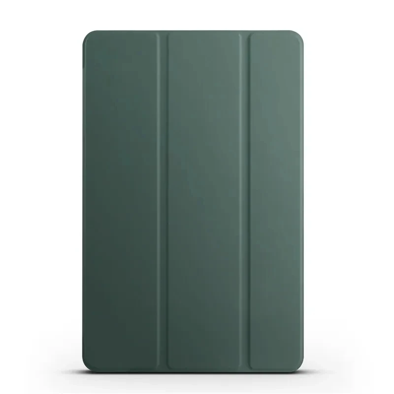 Tri-Fold Solid Auto Sleep Tablet Cover with Soft TPU Back Stand