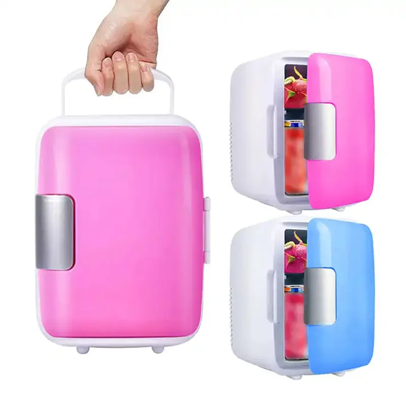 Dc12v Frigo Mini Compact Cooler Box Beauty Refrigerator 4l Car Small Outdoor Drinks Fridge Portable For Bedroom Household