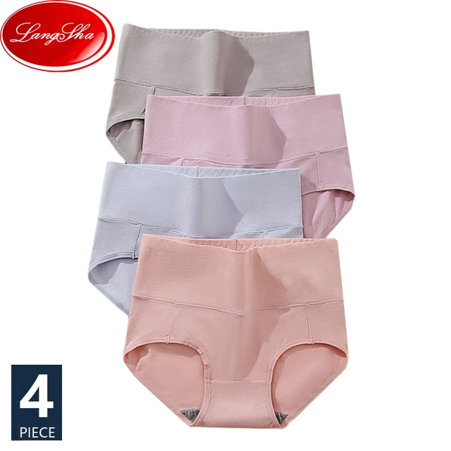 Cotton Panties Seamless Women High  Seamless Briefs Women Lot - 4pcs/set  High Waist - Aliexpress