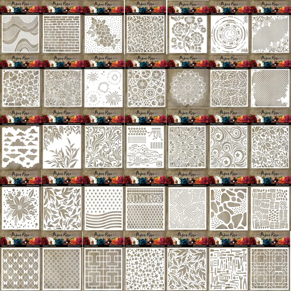Silkscreen Stencils Pattern Graffiti Drawing Tool Spray Painting Template