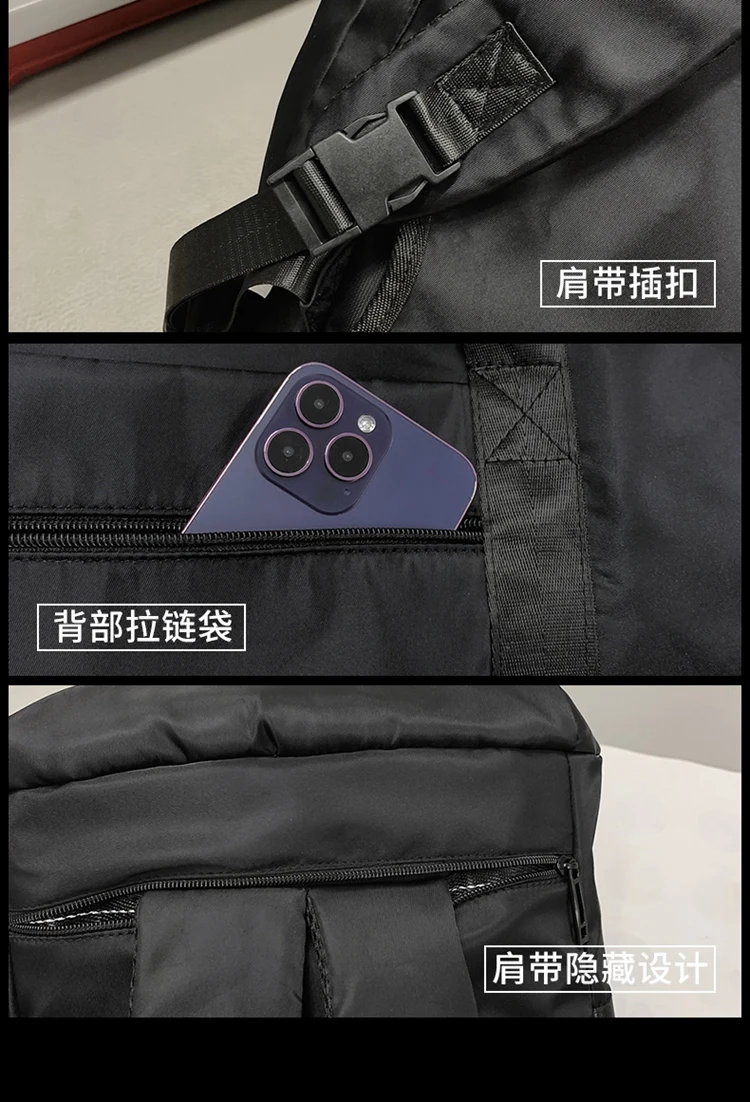 Elegante nylon sporttasche wasserdichte reisetasche mit großem fassungsvermogen fur herren und damen – Detail 14