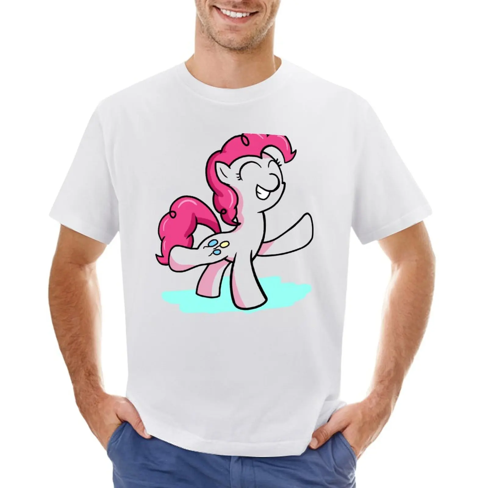 

Pinkie T-shirt anime clothes new edition t shirts for men cotton