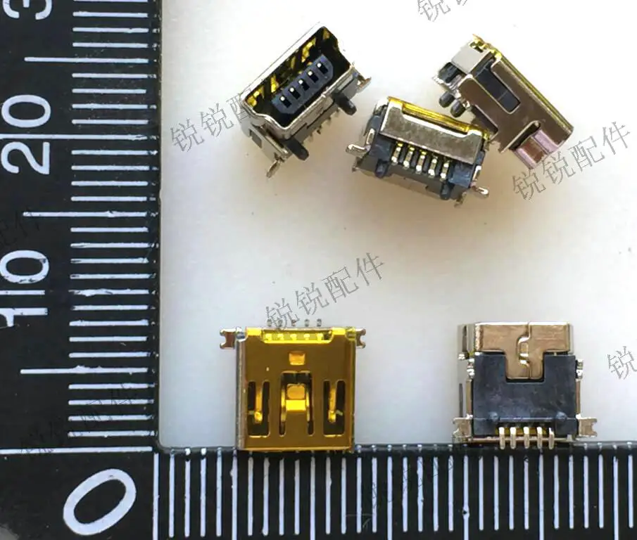 

Бесплатная доставка для мини-USB-разъема 5P, Короткая Передняя и задняя мини-USB-разъем, Т-образный разъем для зарядного порта, задняя розетка