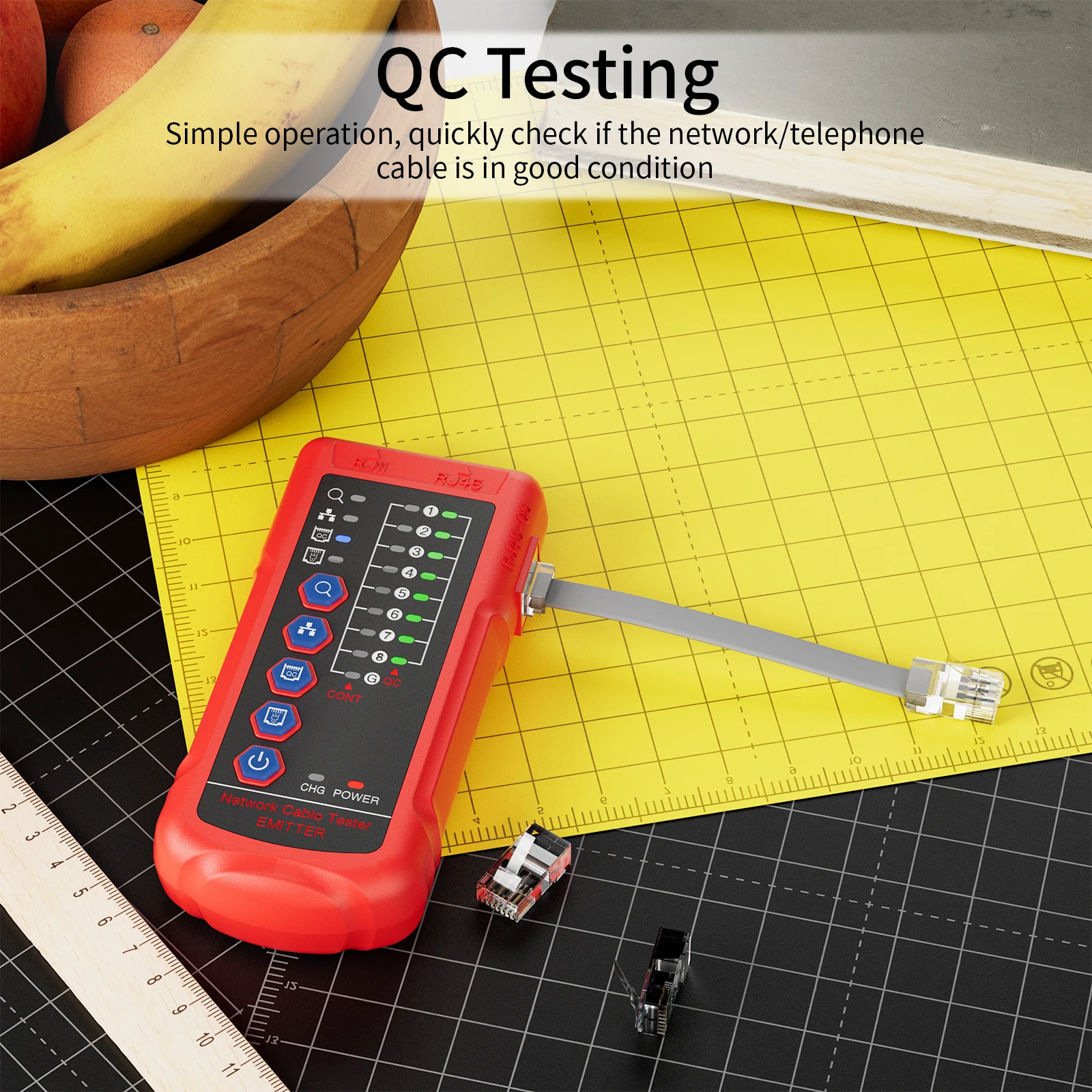 Digital Network Cable Tester RJ11 RJ45 Cat5 Cat6 Telephone Wire Tracker LAN Network Cable Testers Line Finder