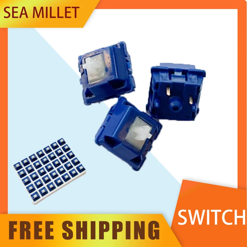 

Переключатель Sea Millet 48g, линейные переключатели, Pc Pom Заводская смазка, индивидуальная Расширенная пружинная ось для офисной клавиатуры