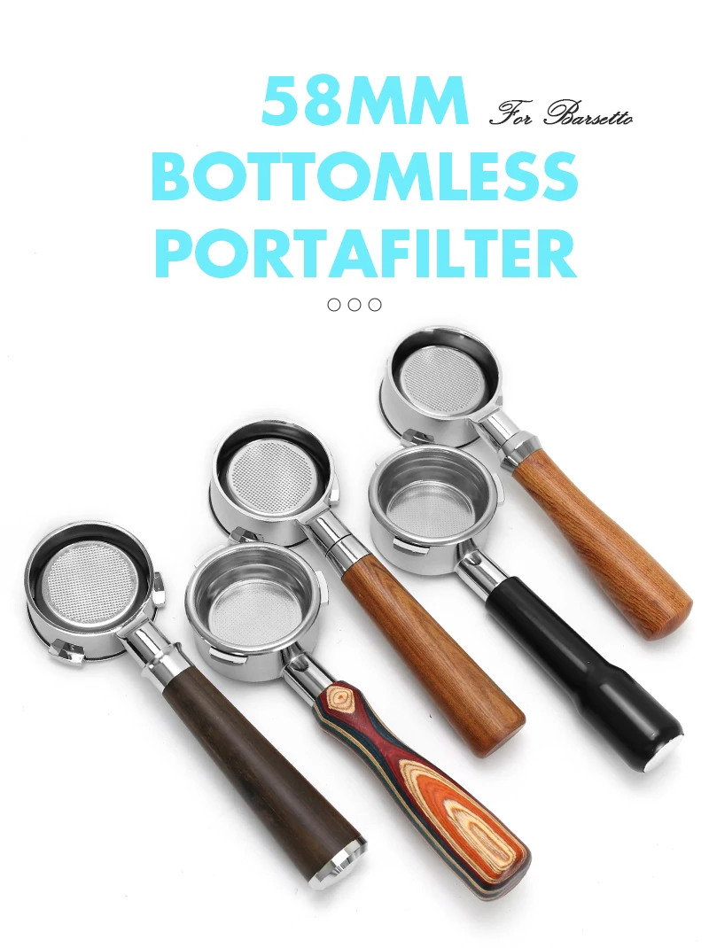 58mm 3 Ohr Boden Siebträger Für Hibrew H7 H7a H10a Breville Barista Max Mini Sunbeam Kaffee Werkzeug Espresso Maschine Zubehör – Detail 1