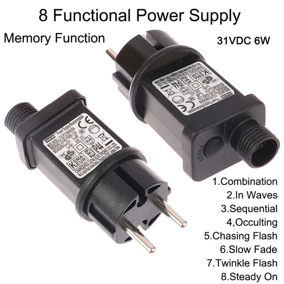 30V LED Transformer With 8 Modes & Memory - Low Voltage Power Supply For String Lights, IP44 Waterproof - View #13