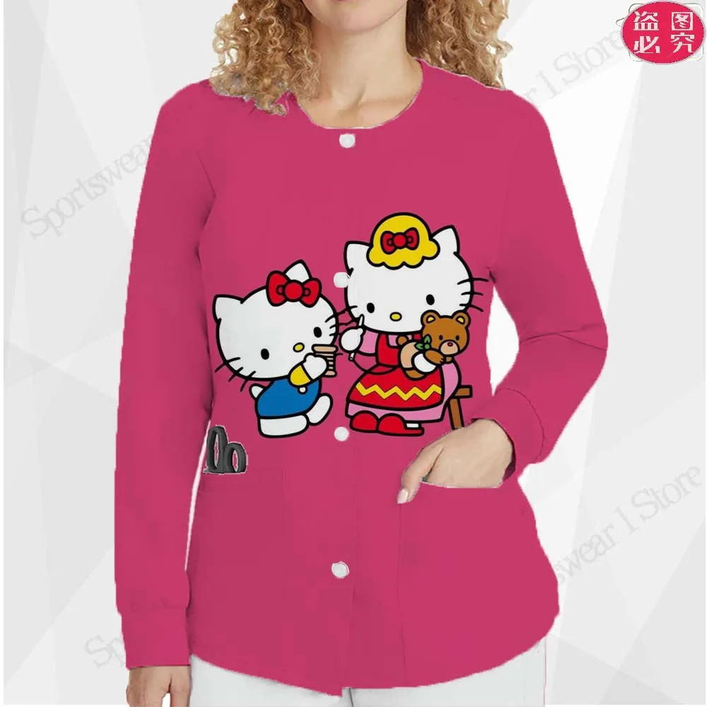 Fashion Autumn Women's Clothing Free Shipping Nurse Uniform Korean Clothes Ladies New in Coats and Jackets Y2k Long Sleeved Tops