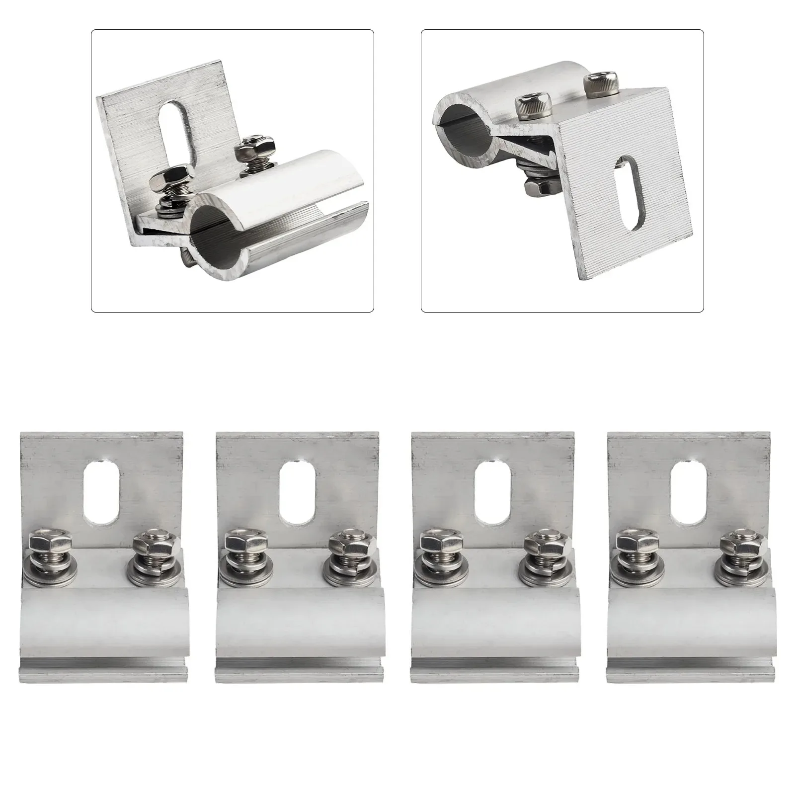 Solar Panel Mounting Bracket Solar Circular Metal Tile Clamp Aluminum Alloy Clamps for PV Module Racking System With Fixation