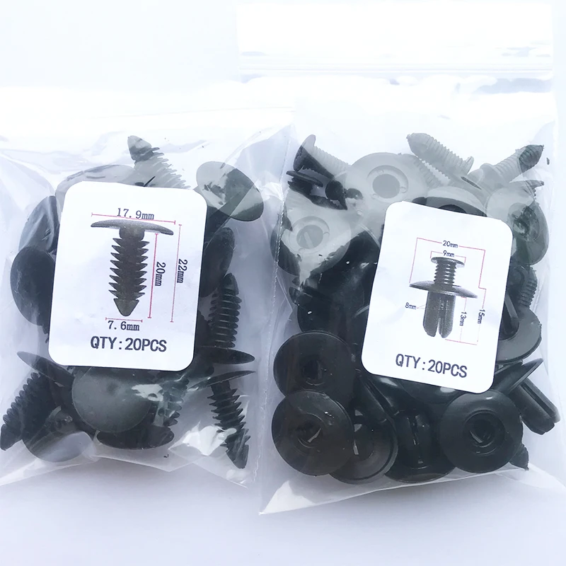 Auto Fastener Car Clip 6 Size Plastic Auto Fasteners Rivets Clips Vehicle Car Bumper Rivet Door Panel Fender Liner  Retaine Clip