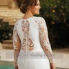 Classic Mermaid Wedding Dresses Plus Size V Neck Long Illusion Sleeves Bride Gowns Appliques Floor Length Robe De Mariee 2024 4