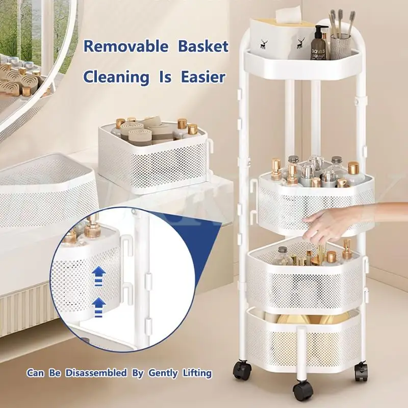 3/4/5 Layers Kitchen Shelves Storage Rack Stainless Steel Storage Racks Metal Corner Floor Snack Rack For Household 6