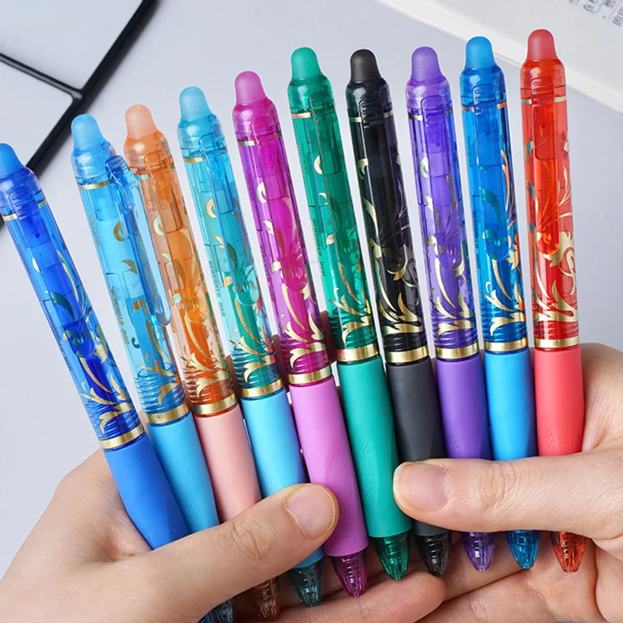 6/12pcs Erasable Gel Pen set Fine 0.5mm Point Tip Retractable Magic pen Large Capacity Suitable for School Supplies Erasable Pen 6