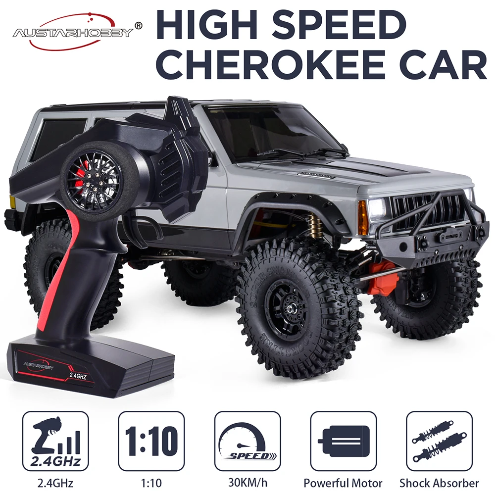 

AUSTARHOBBY 1/10 Cherokee Remote Control Car 4WD 2.4G RC Crawler RTR Kids Toys