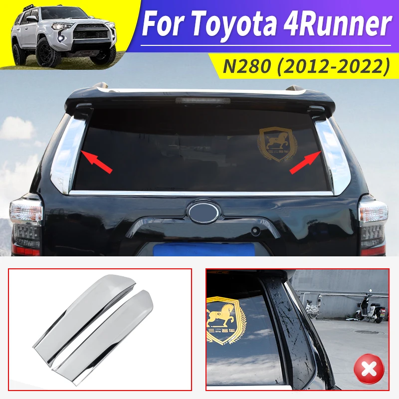 

For 2012-2022 Toyota 4Runner Rear Window Trim Exterior Modification N280 Tailgate Window Decoration Sequins Upgrade Accessories