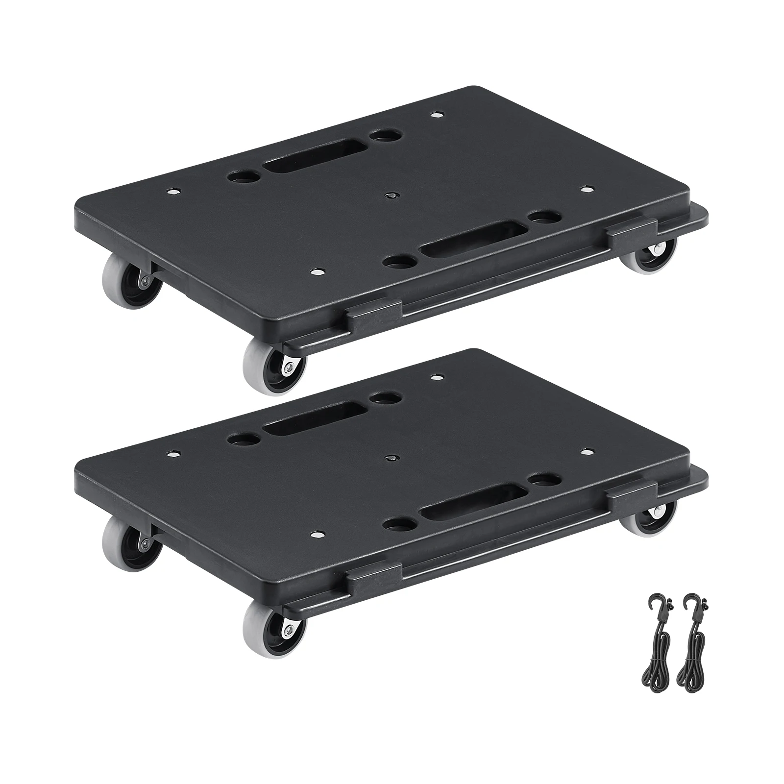 VEVOR 2 Pack Furniture Mover Pallet Trolley 500 lbs Each Count with 4 Wheels Small Flat Dolly Cart for Industrial Machinery