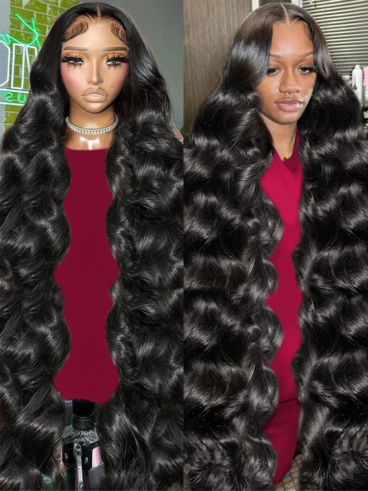 30 40 Inch Body Wave Lace Front Human Hair Wigs Brazilian 7x5 13x4 HD Wavy Loose Wave Lace Frontal Wigs For Women Pre Plucked