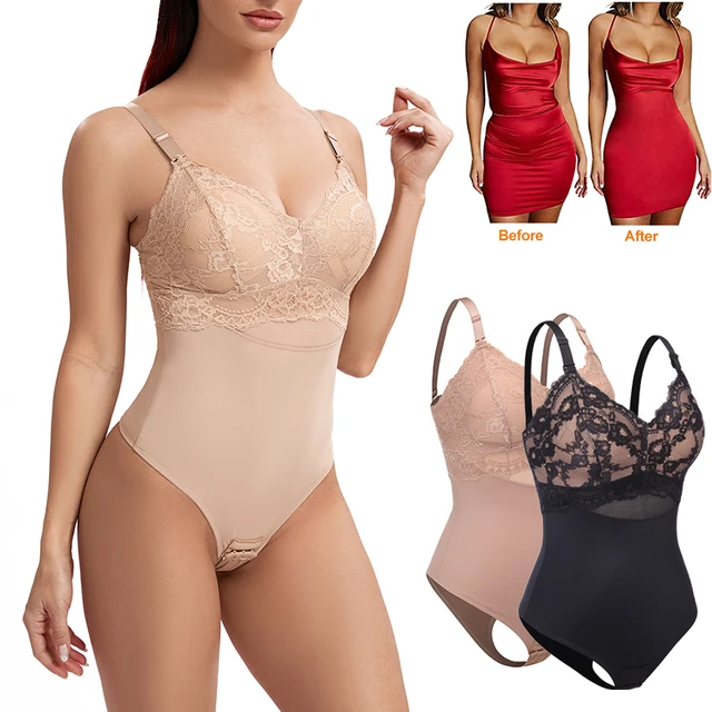 Seamless Thongs Bodysuit Women Shapewear Tummy - Lace Bodysuit Shapewear  Women - Aliexpress