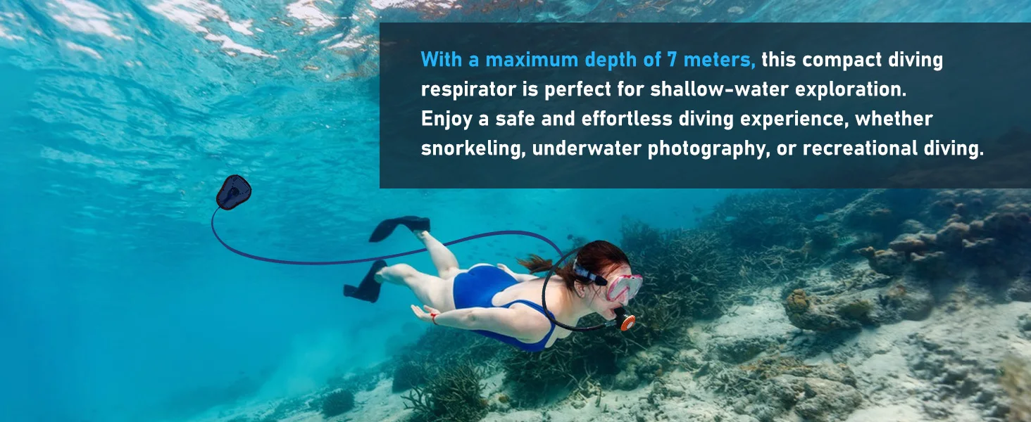 Underwater Diving Snorkeling Ventilator Portable Scuba Gear with Diving Mask 50