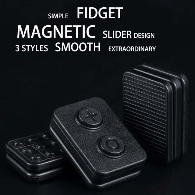 Cursori magnetici Antistress EDC Fidget ADHD Stress sensoriale alleviare Push clicker ABS Haptic adulti Focus Desk Toy 5
