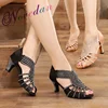 Women Party Dance Shoes Satin Shining Rhinestones Outdoor/Ballroom Latin Dance Shoes Woman Salsa Dance Shoes Custom High Heels 1