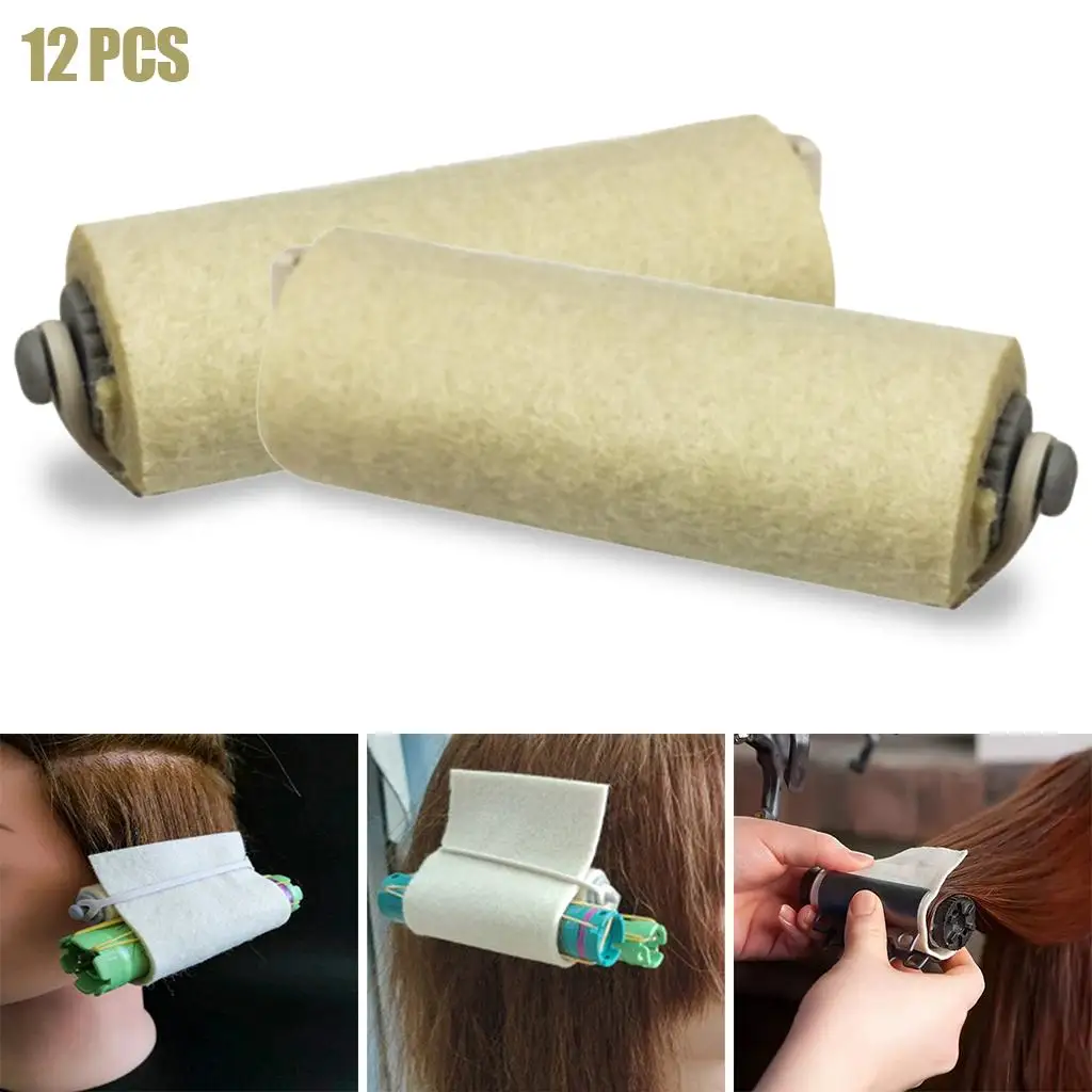 12 Pcs Hot Pressure , ing Non-Slip Elastic 3mm Thick Isolate Hot for Hairdressers Girls Hair 