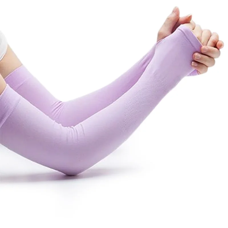 Fashion Women Elbow Gloves Fingerless Gloves Half Finger Gloves Sunscreen Arm Sleeves Ice Sleeves Sunscreen Gloves Summer Ice Silk Sun Protection Arm Covers Long Fingerless Gloves Wrist Arm Sleeves Accessories Gift