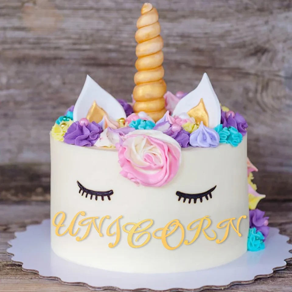 Topper per torta in acrilico con specchio dorato di buon compleanno / Decorazione / Elegante / Celebrazione / Regalo per / Decorazione per celebrazione / Inserto per cupcake - Italia