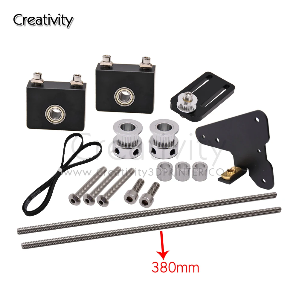 Ender 3 Cr 10 Dual Z Axis Upgrade Kit Dual Aluminium Z Tension Pulley Set Motore Singolo Dual Z-Axis Per Stampante 3D Ender-3 Cr10